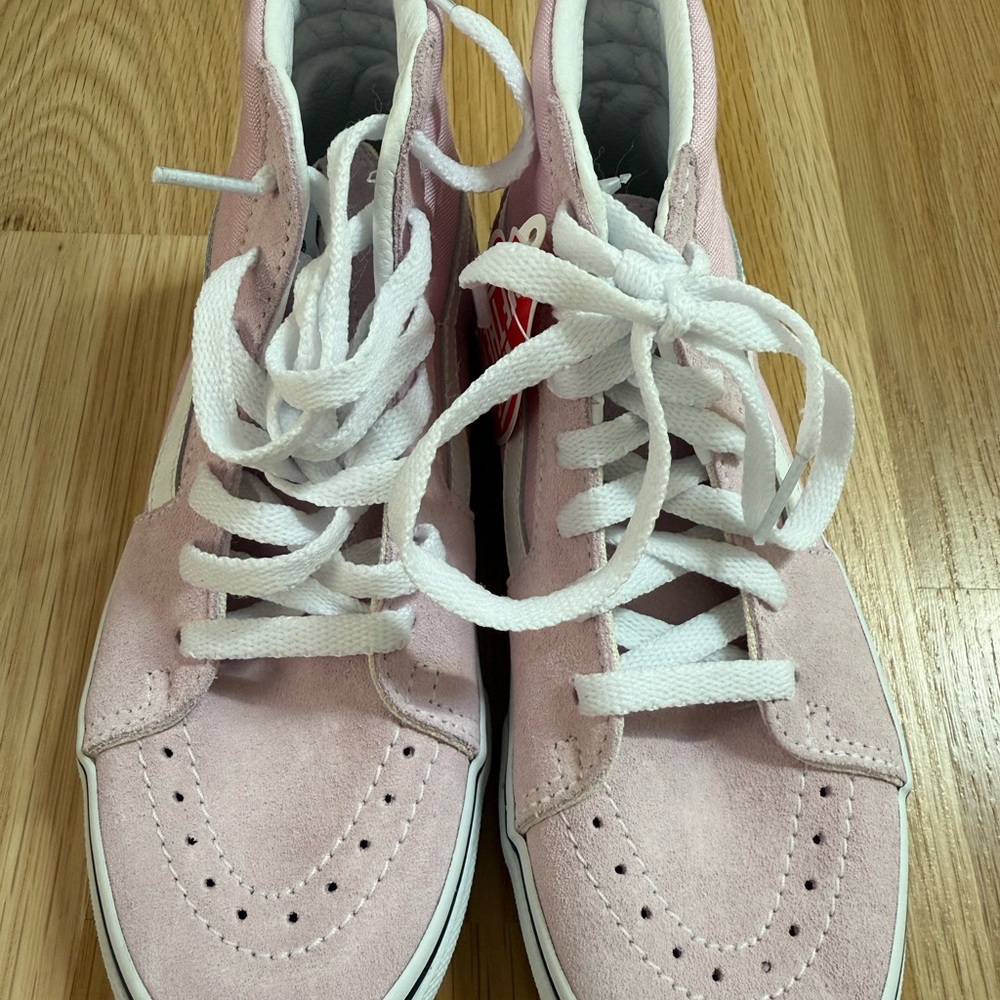 Vans Kids Soft Pink High-Top Sneakers- NEW